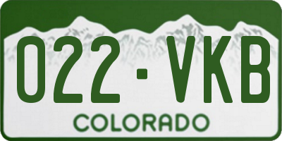CO license plate 022VKB