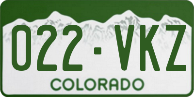 CO license plate 022VKZ