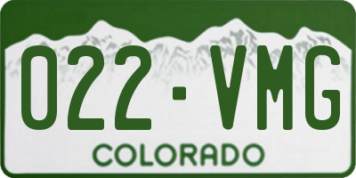 CO license plate 022VMG