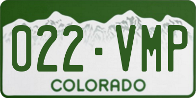 CO license plate 022VMP