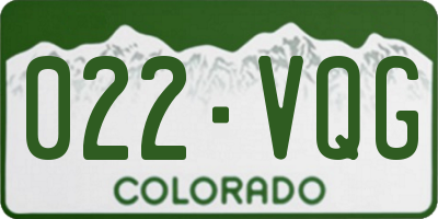 CO license plate 022VQG