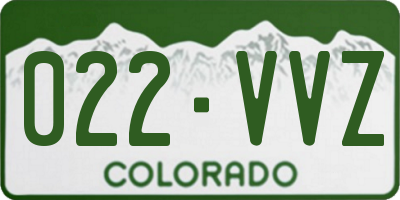 CO license plate 022VVZ
