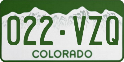 CO license plate 022VZQ
