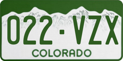 CO license plate 022VZX