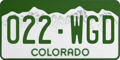CO license plate 022WGD