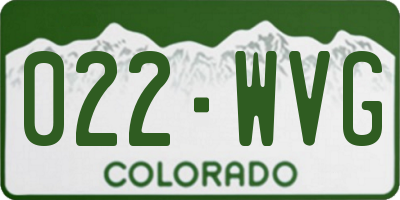CO license plate 022WVG