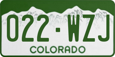 CO license plate 022WZJ