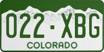 CO license plate 022XBG