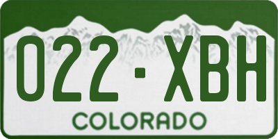 CO license plate 022XBH