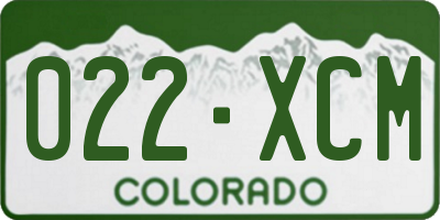 CO license plate 022XCM