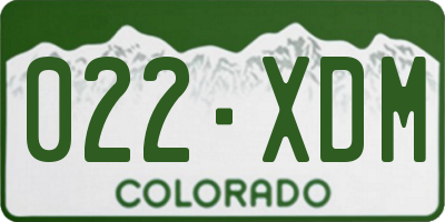 CO license plate 022XDM