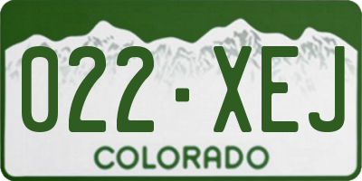 CO license plate 022XEJ