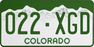 CO license plate 022XGD