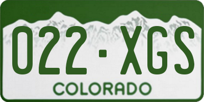 CO license plate 022XGS