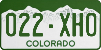 CO license plate 022XHO
