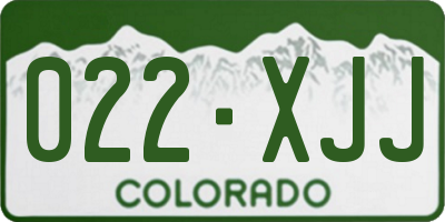 CO license plate 022XJJ
