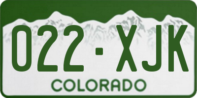 CO license plate 022XJK
