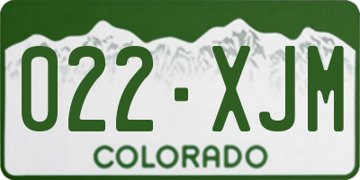 CO license plate 022XJM