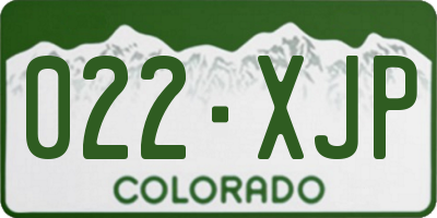 CO license plate 022XJP