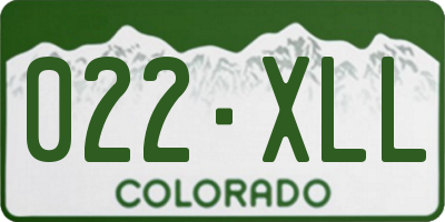 CO license plate 022XLL