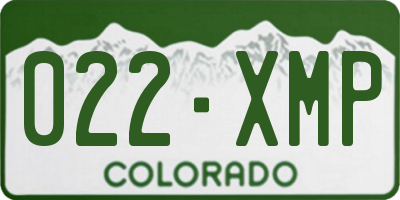 CO license plate 022XMP