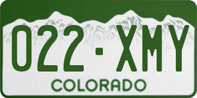 CO license plate 022XMY