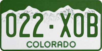 CO license plate 022XOB