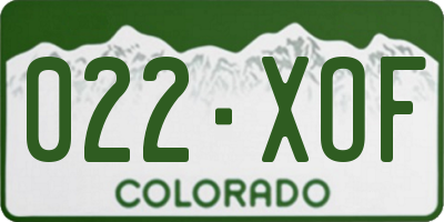 CO license plate 022XOF