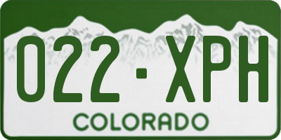 CO license plate 022XPH