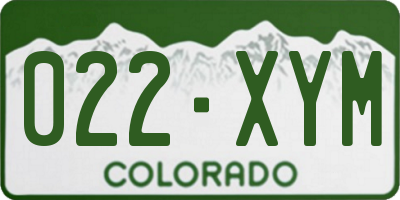 CO license plate 022XYM