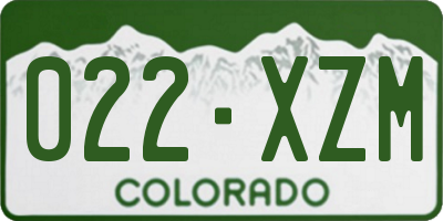 CO license plate 022XZM