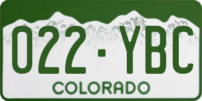 CO license plate 022YBC