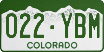 CO license plate 022YBM