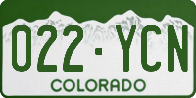 CO license plate 022YCN