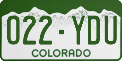 CO license plate 022YDU