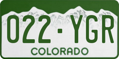 CO license plate 022YGR