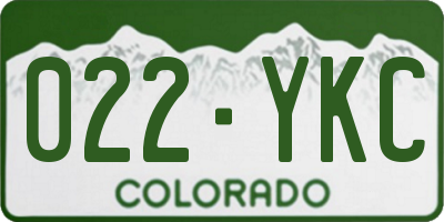 CO license plate 022YKC