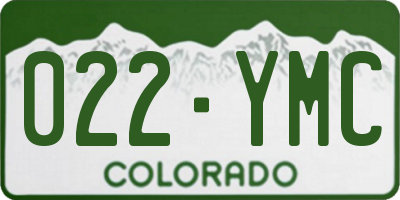 CO license plate 022YMC
