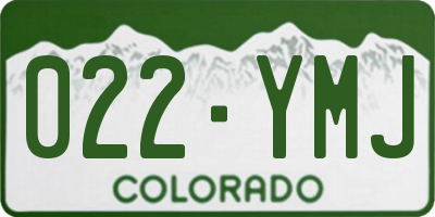 CO license plate 022YMJ
