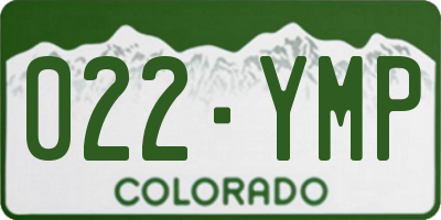 CO license plate 022YMP