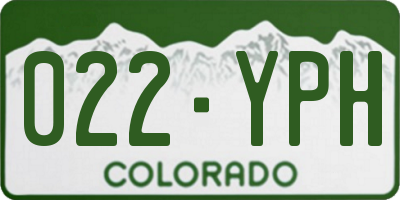 CO license plate 022YPH