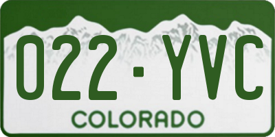 CO license plate 022YVC