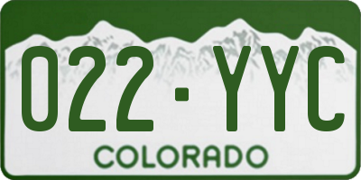 CO license plate 022YYC