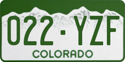 CO license plate 022YZF