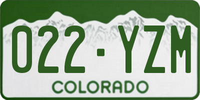 CO license plate 022YZM