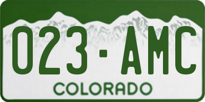 CO license plate 023AMC
