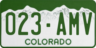 CO license plate 023AMV
