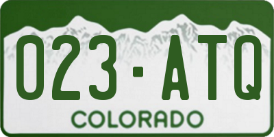 CO license plate 023ATQ