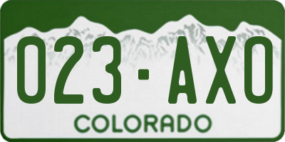 CO license plate 023AXO