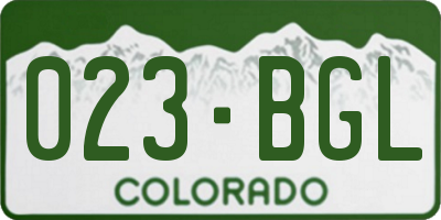 CO license plate 023BGL